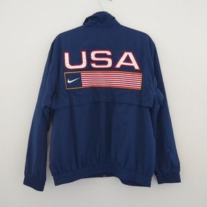 Vintage Nike USA flag mesh lined windbreaker